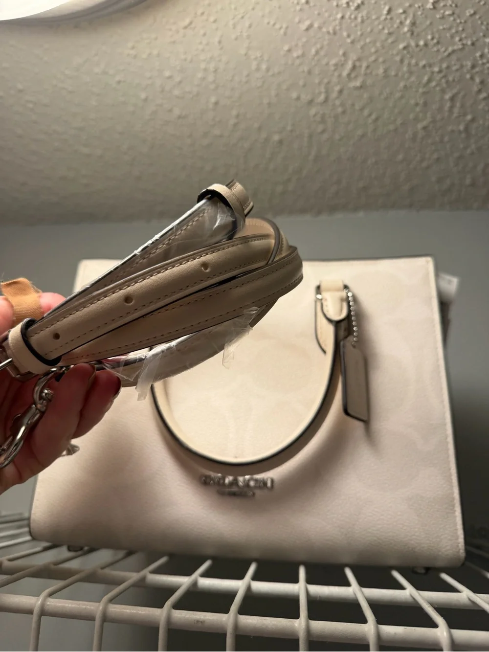 COACH Cream Signature Tote Bag (maggie bag)